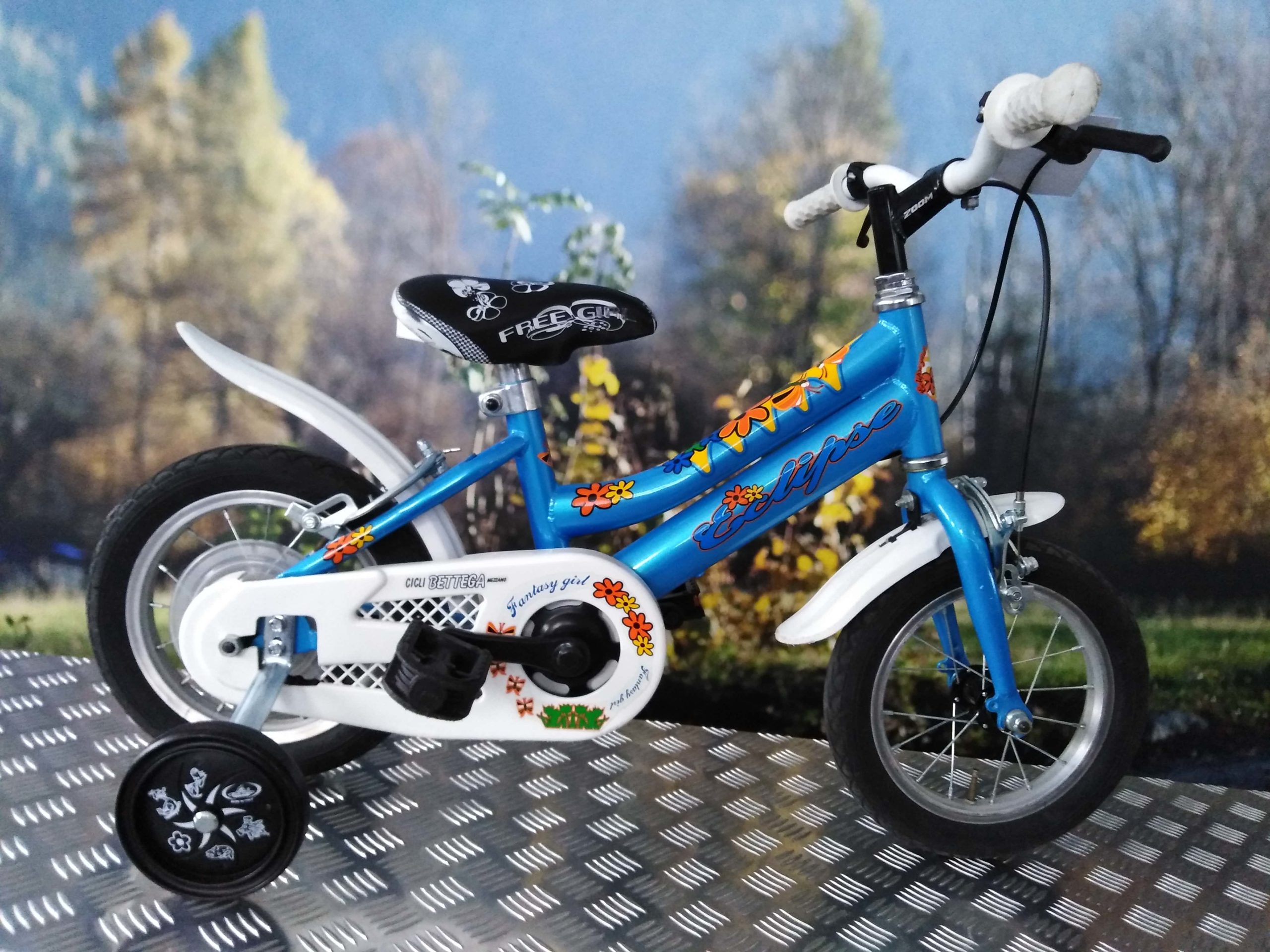 MTB bambina azzurra 12 acciaio « Cicli Bettega ☆ Primiero (TN)